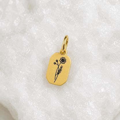 Fleur de naissance ~ collier personnalisé