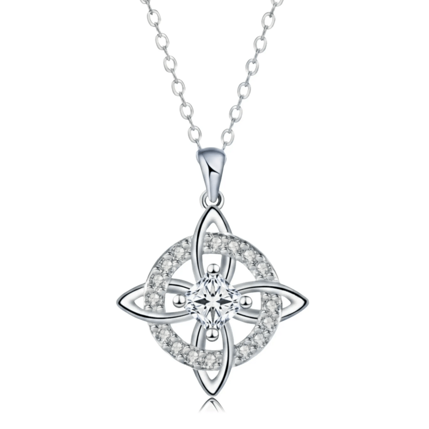 Collier Hécate – Nœud Mystique & Pierre de Naissance + Écrin à Bijoux Offert