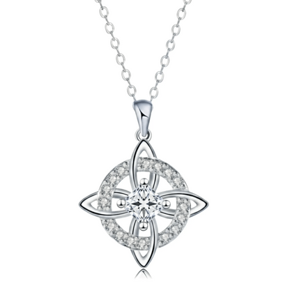 Collier Hécate – Nœud Mystique & Pierre de Naissance + Écrin à Bijoux Offert