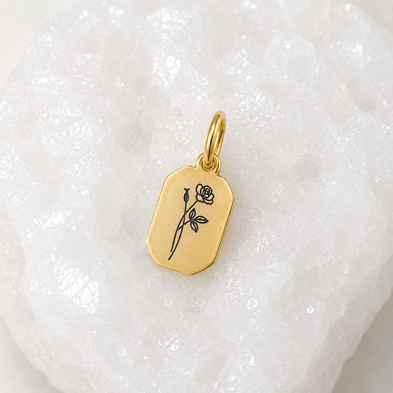 Fleur de naissance ~ collier personnalisé