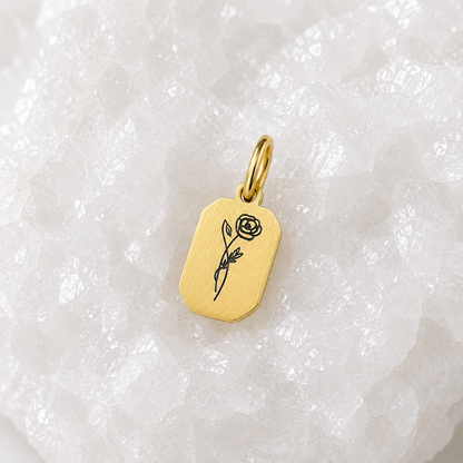 Fleur de naissance ~ collier personnalisé