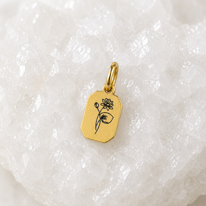 Fleur de naissance ~ collier personnalisé