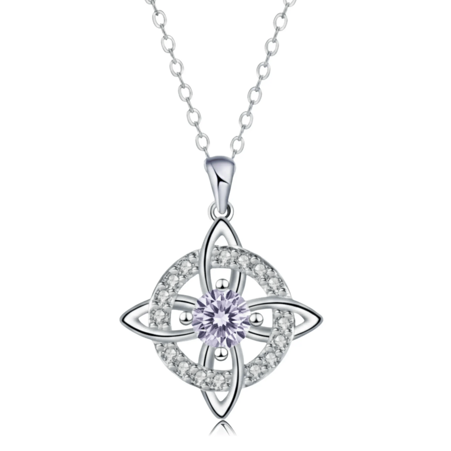 Collier Hécate – Nœud Mystique & Pierre de Naissance + Écrin à Bijoux Offert
