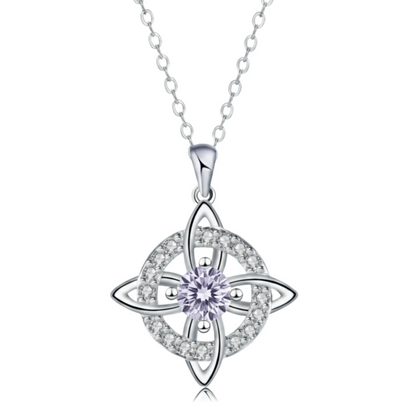 Collier Hécate – Nœud Mystique & Pierre de Naissance + Écrin à Bijoux Offert