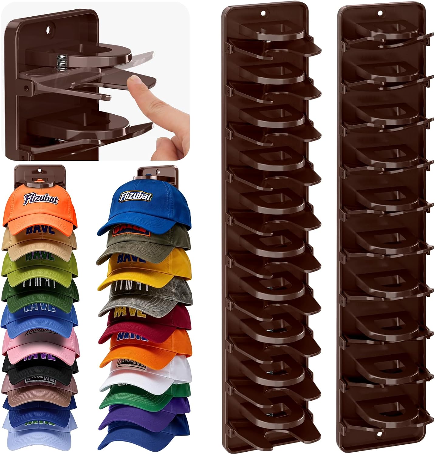 Casq’Up™ — Le rangement mural qui transforme vos casquettes en véritable collection.