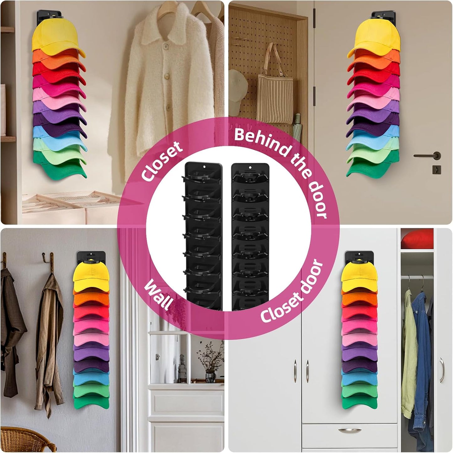 Casq’Up™ — Le rangement mural qui transforme vos casquettes en véritable collection.