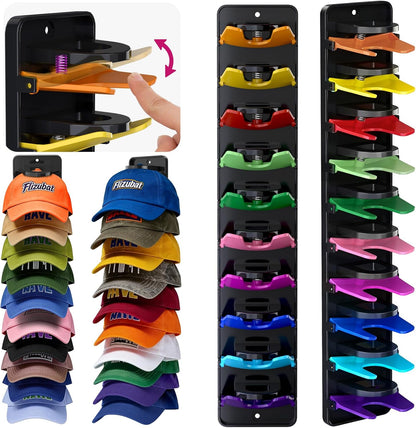 Casq’Up™ — Le rangement mural qui transforme vos casquettes en véritable collection.