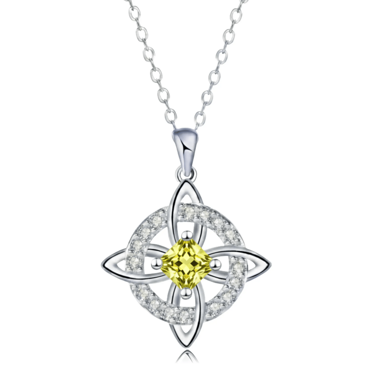 Collier Hécate – Nœud Mystique & Pierre de Naissance + Écrin à Bijoux Offert