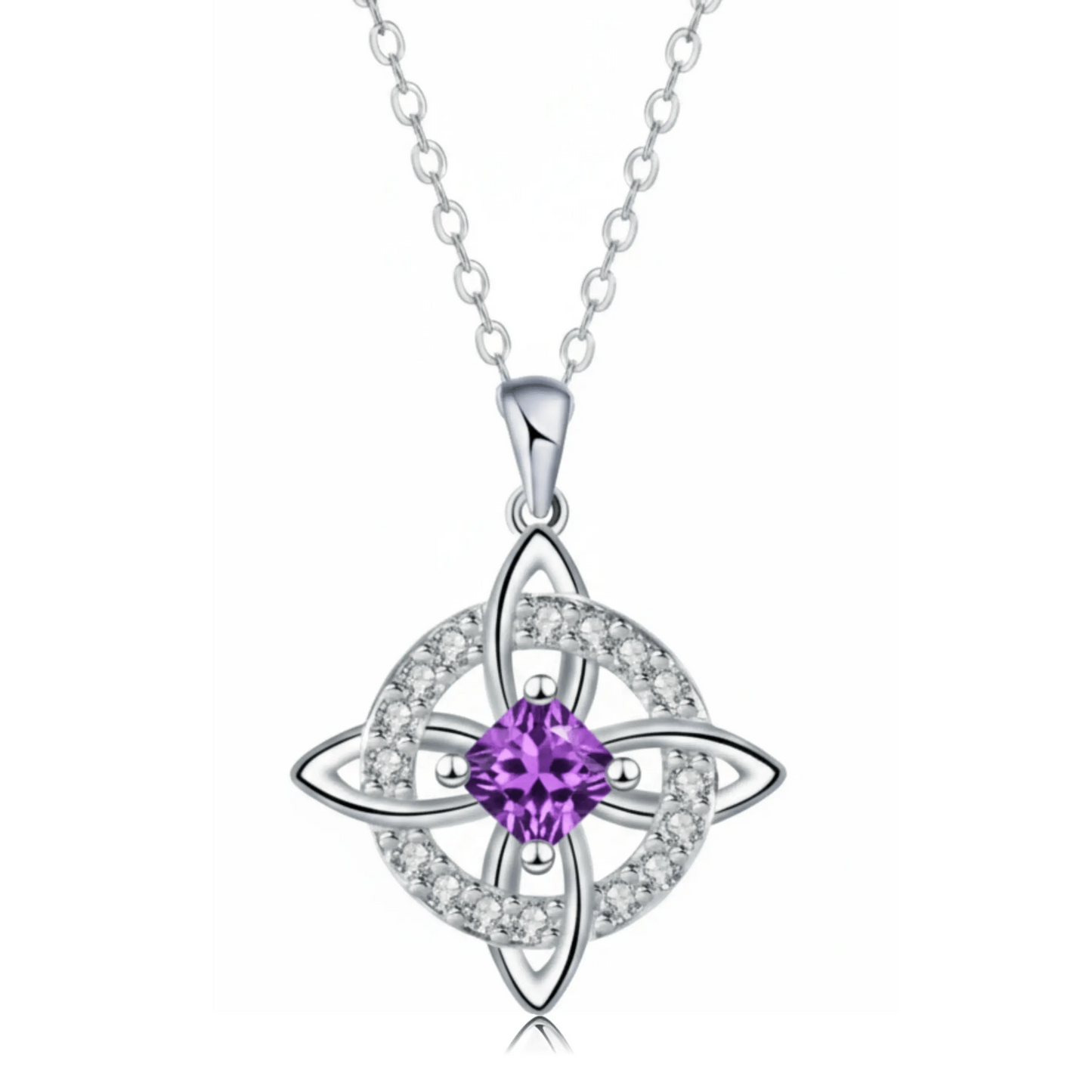 Collier Hécate – Nœud Mystique & Pierre de Naissance + Écrin à Bijoux Offert