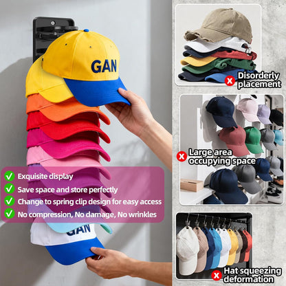 Casq’Up™ — Le rangement mural qui transforme vos casquettes en véritable collection.