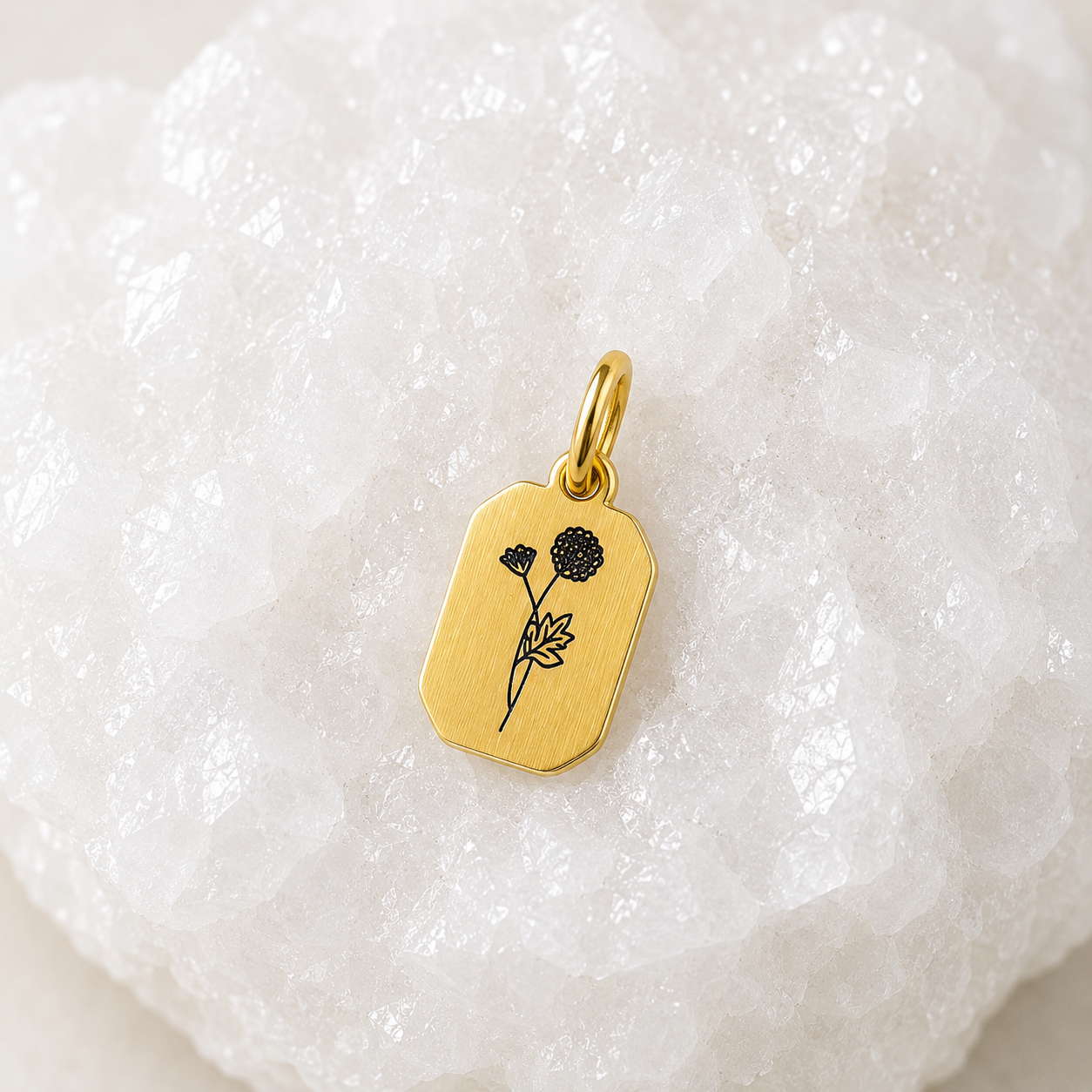 Fleur de naissance ~ collier personnalisé