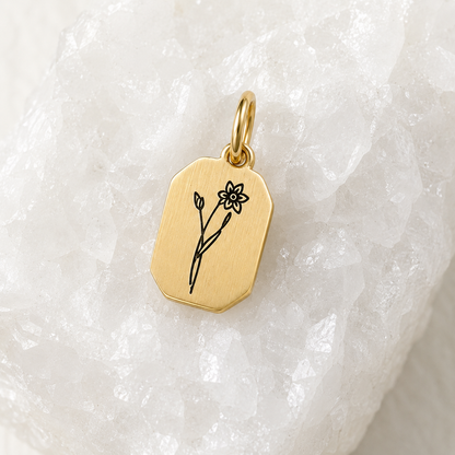 Fleur de naissance ~ collier personnalisé