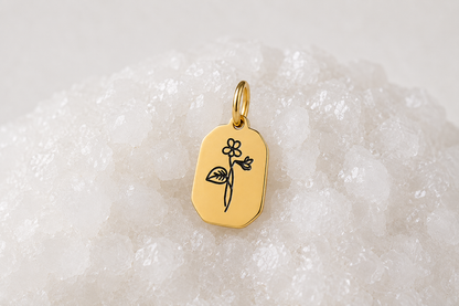 Fleur de naissance ~ collier personnalisé