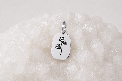 Fleur de naissance ~ collier personnalisé