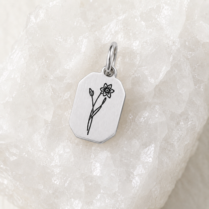 Fleur de naissance ~ collier personnalisé