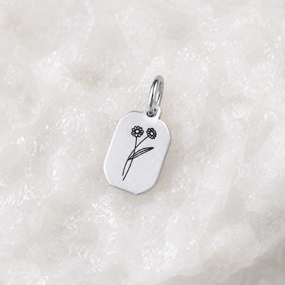 Fleur de naissance ~ collier personnalisé