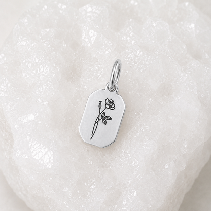 Fleur de naissance ~ collier personnalisé