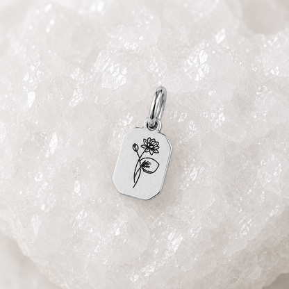 Fleur de naissance ~ collier personnalisé