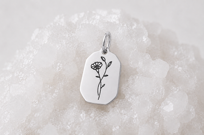 Fleur de naissance ~ collier personnalisé