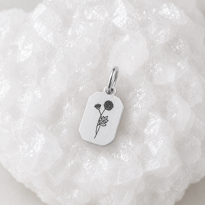 Fleur de naissance ~ collier personnalisé