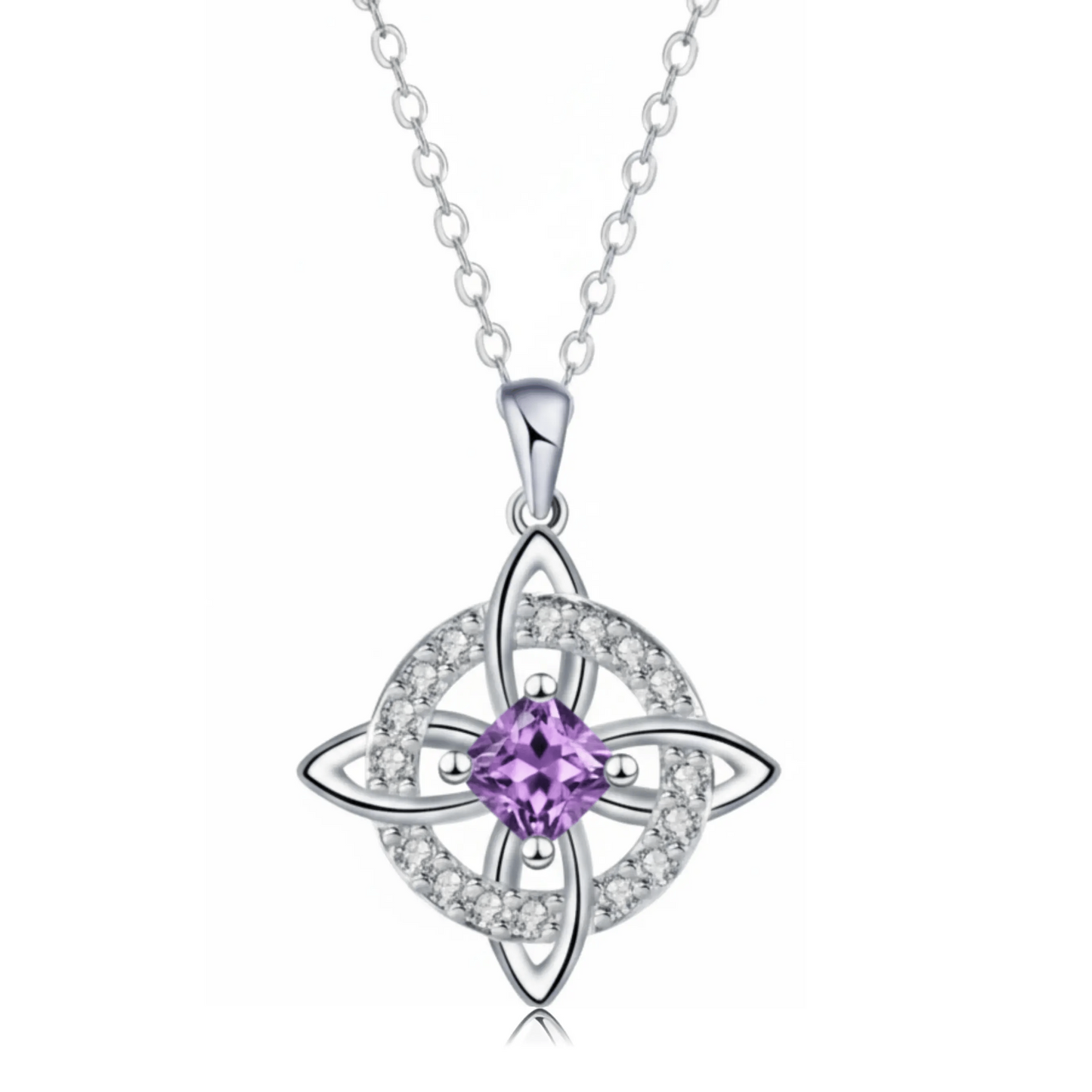 Collier Hécate – Nœud Mystique & Pierre de Naissance + Écrin à Bijoux Offert