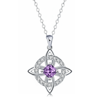 Collier Hécate – Nœud Mystique & Pierre de Naissance + Écrin à Bijoux Offert