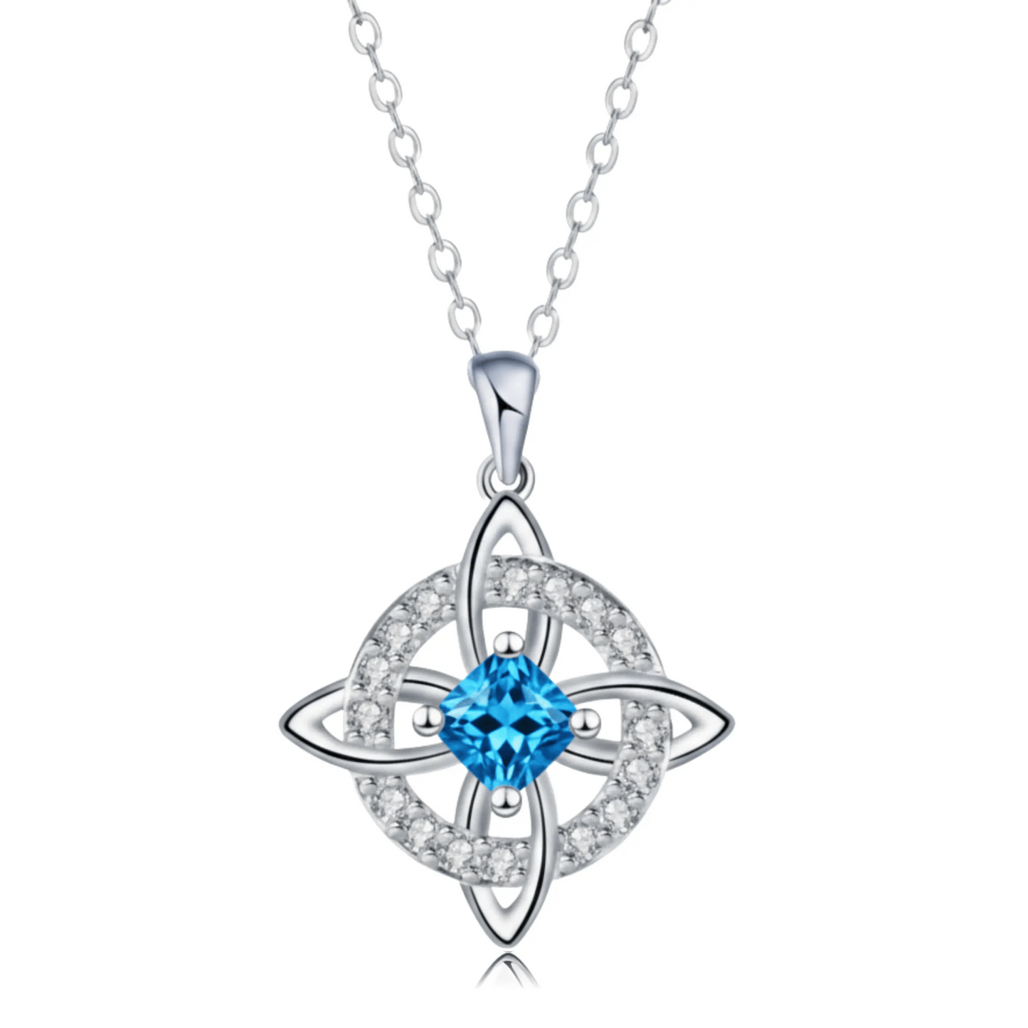 Collier Hécate – Nœud Mystique & Pierre de Naissance + Écrin à Bijoux Offert