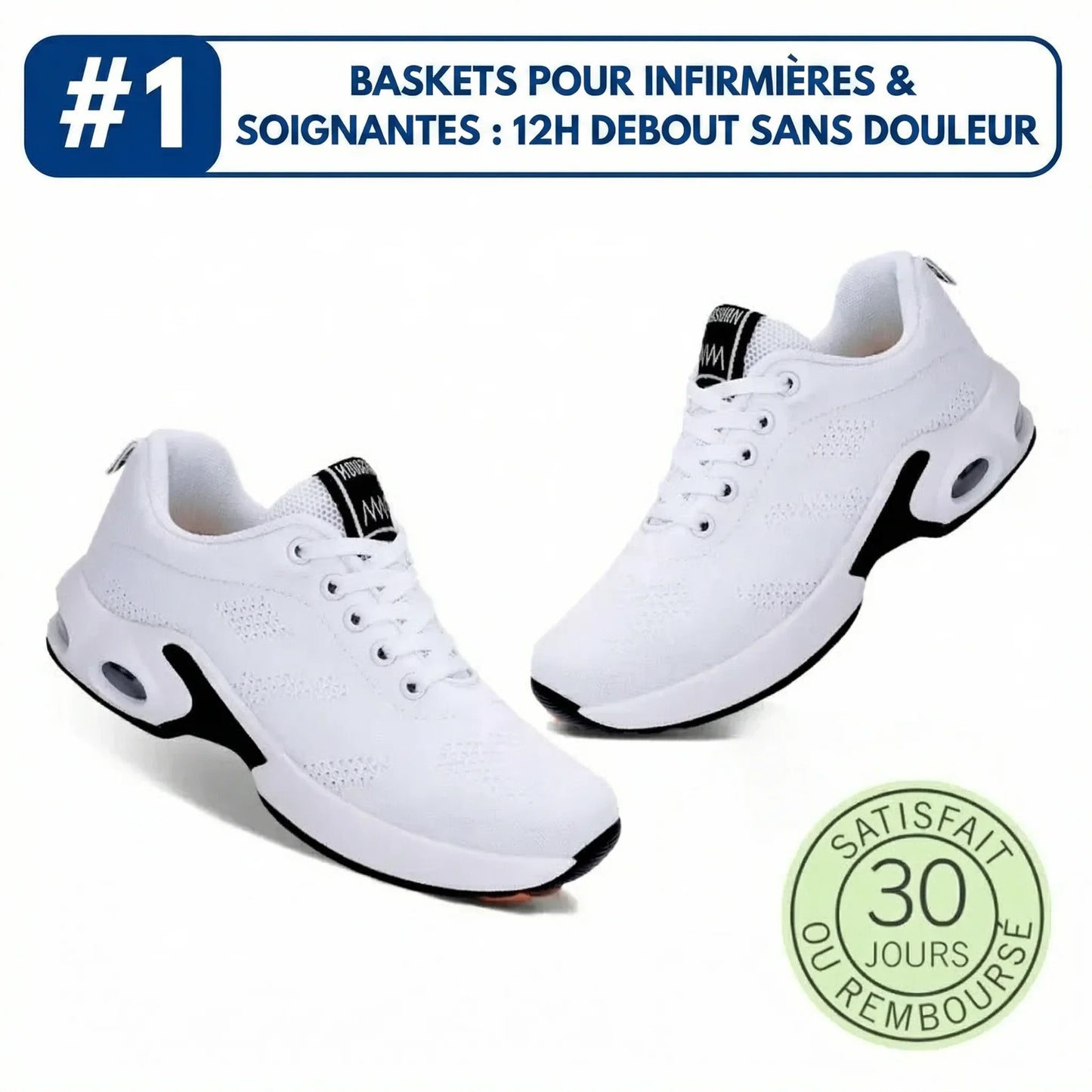 DouceFoulée™ - Baskets Ultra Confort pour Femmes Actives ( infirmières, aide-soignantes, mamans..)