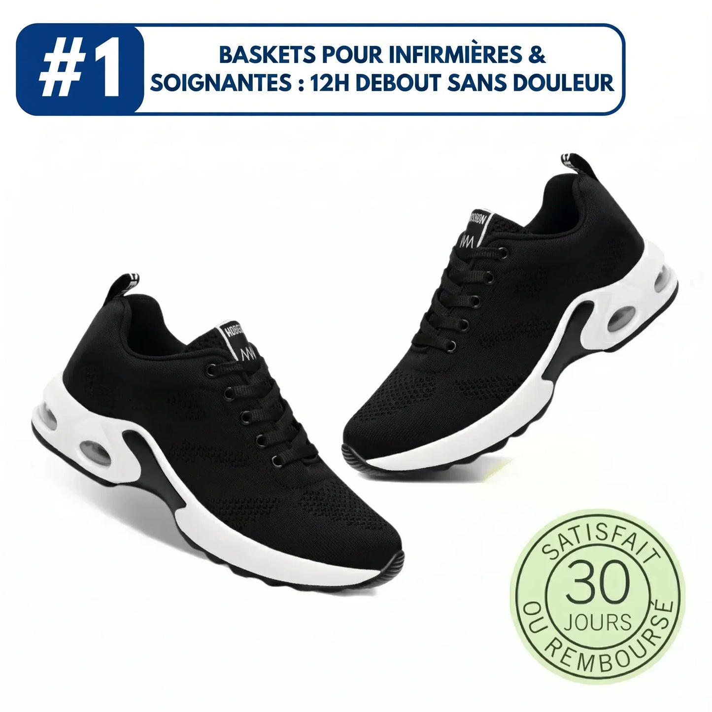 DouceFoulée™ - Baskets Ultra Confort pour Femmes Actives ( infirmières, aide-soignantes, mamans..)