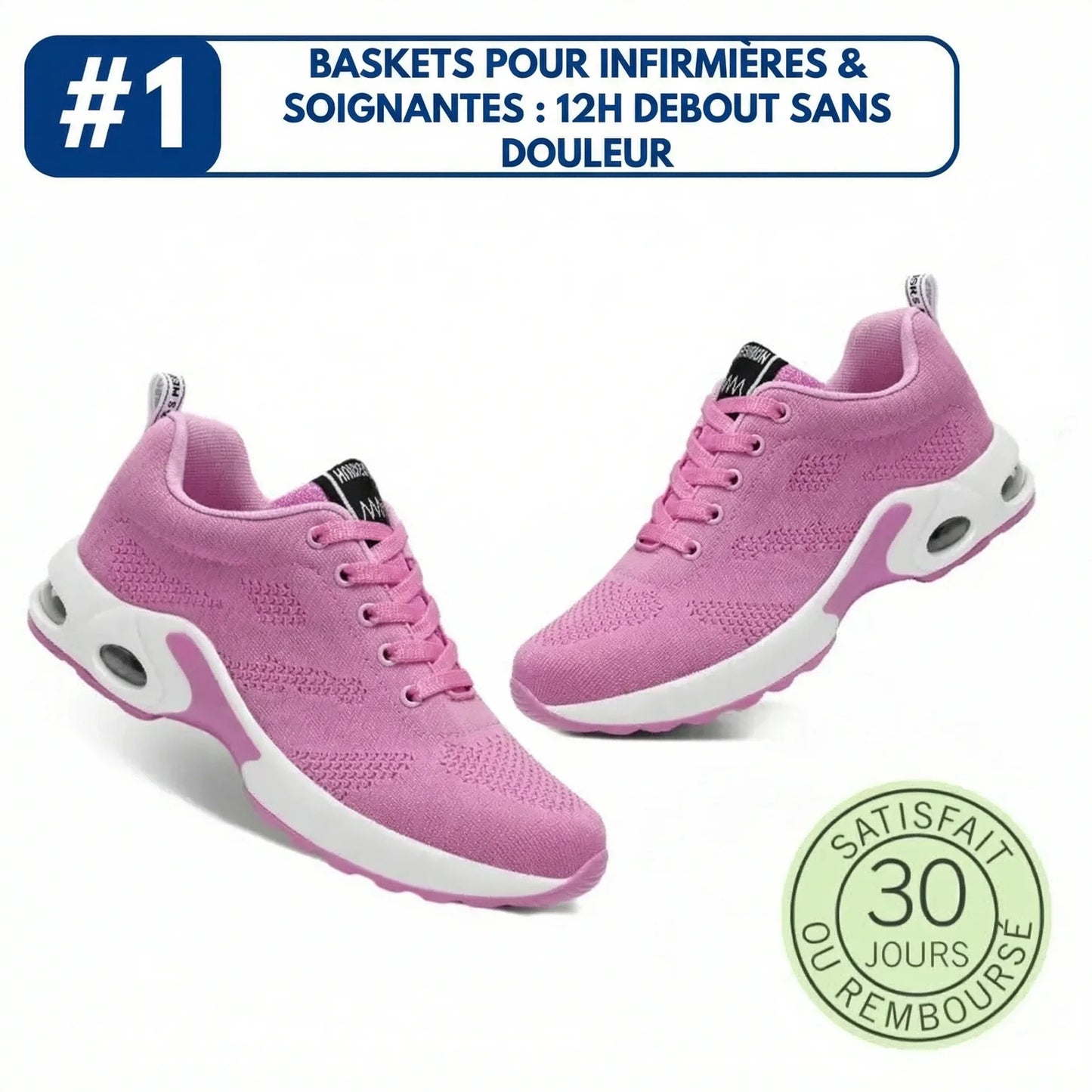 DouceFoulée™ - Baskets Ultra Confort pour Femmes Actives ( infirmières, aide-soignantes, mamans..)
